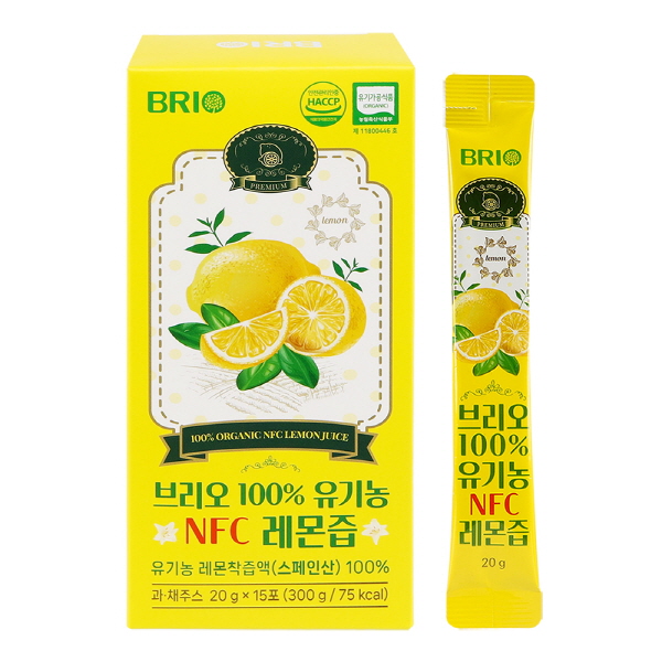 [브리오] 100% 유기농 NFC 레몬즙 (20g*15포)