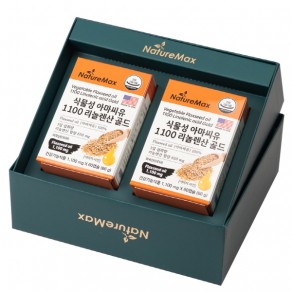 [네이처맥스] 식물성 아마씨유 1100 리놀렌산 골드 선물세트 (60캡슐*2개입)