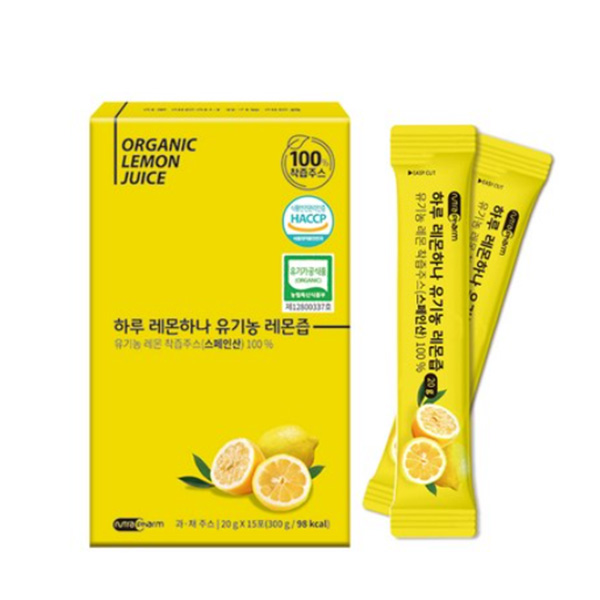 [뉴트라팜] 하루 레몬하나 유기농 레몬즙 (20g*15포)