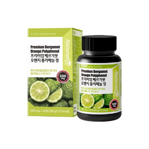 [네추럴라이즈] 프리미엄 베르가못 오렌지 폴리페놀 정 (500mg*60정)
