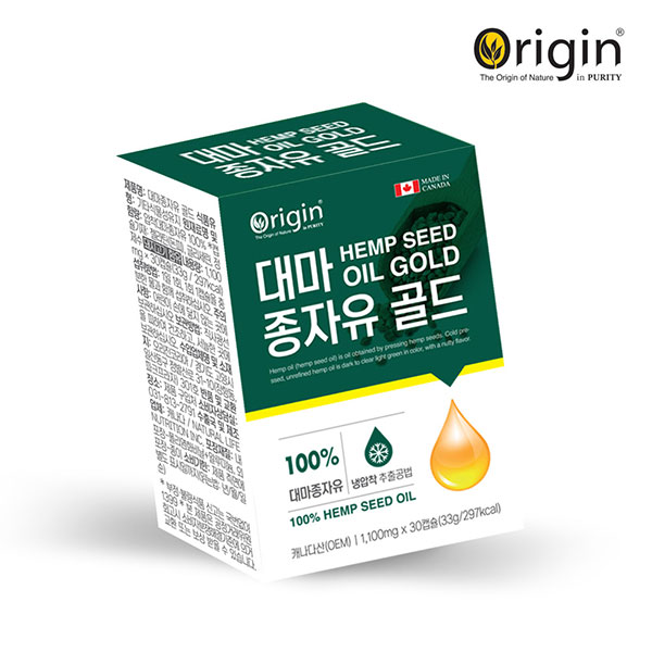 [오리진] 대마종자유 골드 (1,100mg*30캡슐)