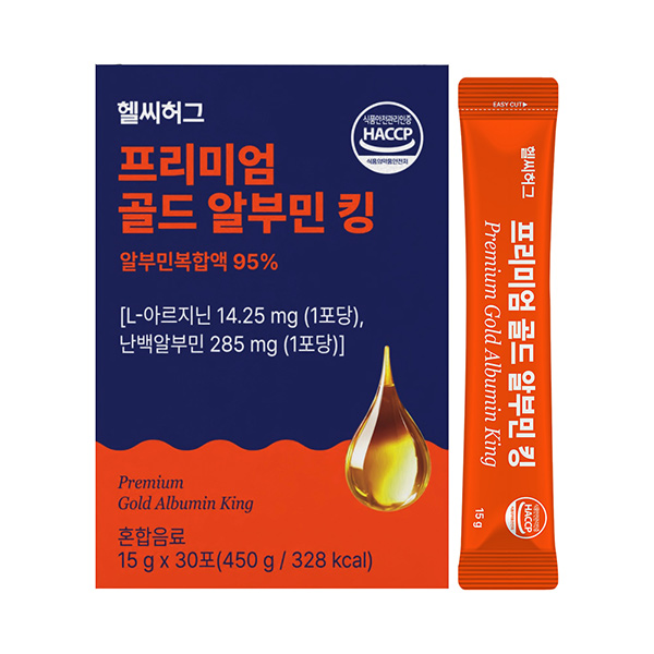 [헬씨허그] 프리미엄 골드 알부민 킹 (15g*30포)